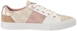 GUESS Women's Loven Sneaker, Light Natural, 8.5