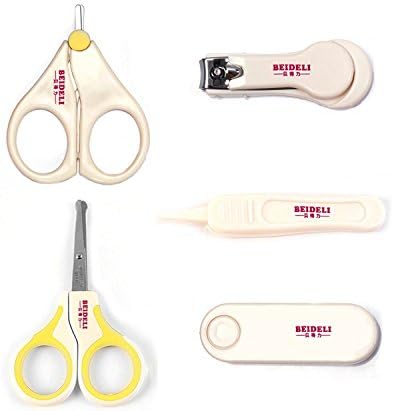 Safety Baby Nail Clipper Set - Infant Baby Children Nail Scissors Tweezers, Nursery Fingernail Kit for Children - BuryTony