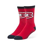 NHL Montreal Canadiens Men's '47 Bolt Casual Dress Crew Socks, Large, 1-Pack