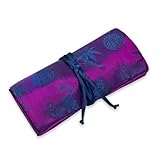 Jewelry Roll Clutch Large - Silk Jacquard (Violet)