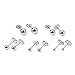 925 Sterling Silver Unisex Ball Stud Earrings 5 Pair Setn Sizes 2 3 4 5 6 mm