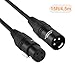 CableCreation XLR Microphone Cable Long, 15FT XLR Male to Female 3PIN Balanced Mic Cords for Recording Applications,Mixers,Speaker Systems and Other X L R Audio Equipment,Black