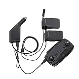 Battery Car Charger Accessories for DJI Mavic Air with Triple Output (USB + 2 x Charging Output) with Safety Cover by Fstop Labs (No Batteries Included)