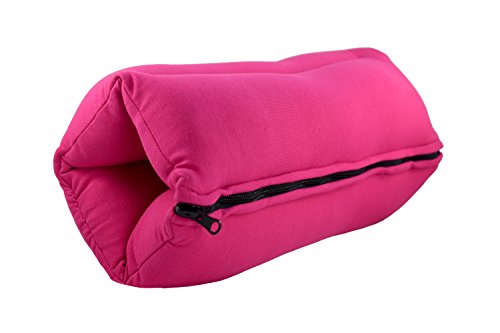 Yogibo ZippaRoll Multiple Purpose Roll up Pillow- Use as a Pillow, Seat Cushion or as Lumbar Back Support - Perfect for Neck, Back or Knees (Pink)