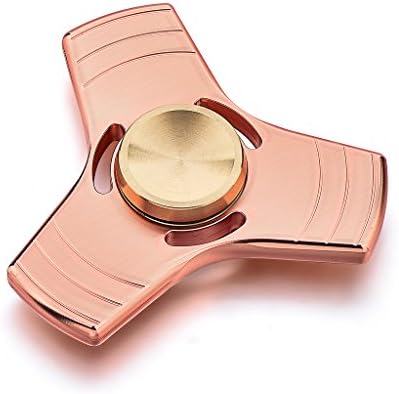 Kuen Brass Finger Spinner, Hand Spinners Toy, Tri Spinner Killing Time Toy for Kids &amp; Adults