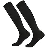 Knee High Athletic Socer Socks, Fancy Fan Unisex Solid Long Fashion Football Team Socks 2-12 Pairs