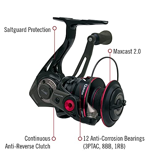 Quantum Smoke Spinning Fishing Reel, Size 25 Reel, Changeable