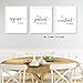 KAIRNE Black And White Inspirational Quote And Saying Art Print Rejoice In Hope Bible Verse Art Poster Painting Set Of 3(8