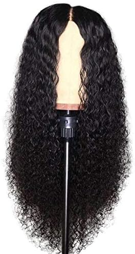 130% Density Curly Human Hair Lace Front Wigs Brazilian Virgin Loose Deep Curly Wig with Baby Hair for Black Women 12 Inch Natural Color