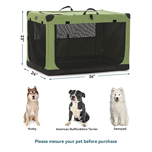 Dog Crates for Medium Dogs, Adjustable Fabric Cover by Spiral Iron Pipe