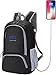 Vitino Backpack with USB Charging Port Water Resistant Lightweight Packable Backpacks for Travel Hiking - Basic Bag for Women Men (Black)