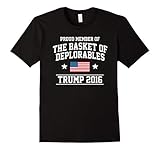 Men's Proud Member Of The Basket of Deplorables Trump 2016 T-Shirt XL Black