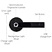 HARFO HL1 Fingerprint Electric Smart Door Lock, Biometric Keyless Entry Door Handle, Perfect for Office & Home (Black Circular)