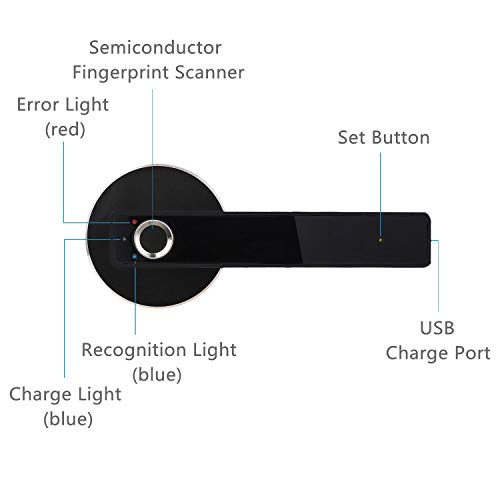 2 HARFO+Fingerprint+Keyless+Smart+Black