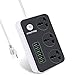 Power Strip with USB Ports Long Cord Universal Socket 3 Outlets Surge Protector 6 Quick USB (5V 3.4A 17W) Charging Station 6.5ft Power Cord 2500W Circuit Breaker Child Safe Door (Black) primary