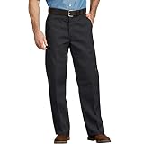 Dickies Men's Loose Fit Double Knee Twill Work Pant, Black, 34W x 32L