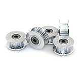 Sumje GT2 3mm Bore 20Teeth Aluminum Toothed Timing Belt Idler Pulley for 3D Printer 6mm Width Timing Belt (Pack of 5Pcs)