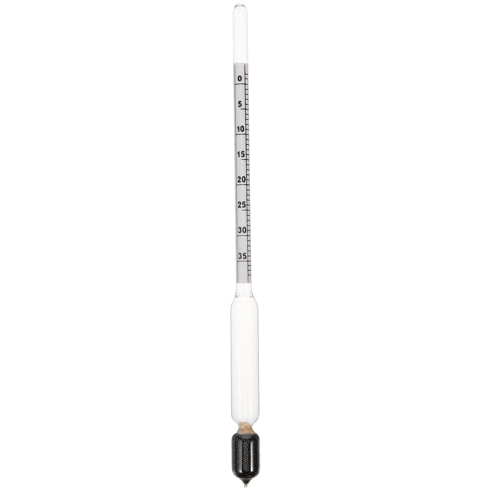 VILLCASE Liquid Hydrometer 0-40 Specific Gravity Meter for Mud and Petroleum Testing Durable Manual Hydrometer for Accurate Liquid Measurement in Industrial and Home Use