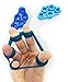 Finger Stretcher Hand Resistance Band 6 Pieces (2 light blue, 2 blue, 2 navy) for Finger exercise, Progressive Hand Therapy, Strengthen Fingers, Helps Relieve Joint Pain … (6pcs Blue)
