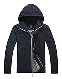 ZSHOW Men's Lightweight Outer Wear Windbreaker Windproof Sandproof Packable Jacket with Folding Hood