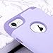 ULAK iPhone 8 Case Purple, iPhone 7 Case, Slim Fit Dual Layer Soft Silicone & Hard Back Cover Bumper Protective Shock-Absorption & Skid-Proof Anti-Scratch Case, Purple