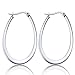 Besteel Stainless Steel Womens Teardrop Earrings Hoops 40MM 50MM 60MM