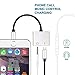 Headphones Adapter Car Charger for Phone Adapter Aux Headphone Jack Adaptor Charger for Phone 8/8Plus/7/7Plus/X/XS Max 2 in 1 Earphone Audio Connector Jack Splitter Cable Accessories (Silver)thumb 1