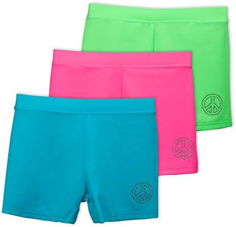 Lucky & MeElla Girls Dance Shorts for Gymnastics & Dancewear | Multicolor | 3-Pack