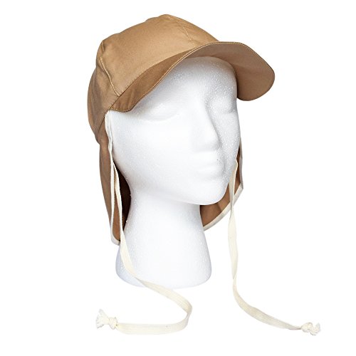 UV 20 Sun Protection Hat with Brim for Babies & Toddlers, Organic Cotton (52 cm, Beige)