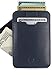 Vaultskin CHELSEA Mens RFID Blocking Slim Leather Card Wallet - Minimalist Front Pocket Cardholder in Navy Blue