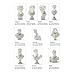 Owfeel A Set of 10 Different Plaster Bust Statues Resin Casting Painting White 2.1