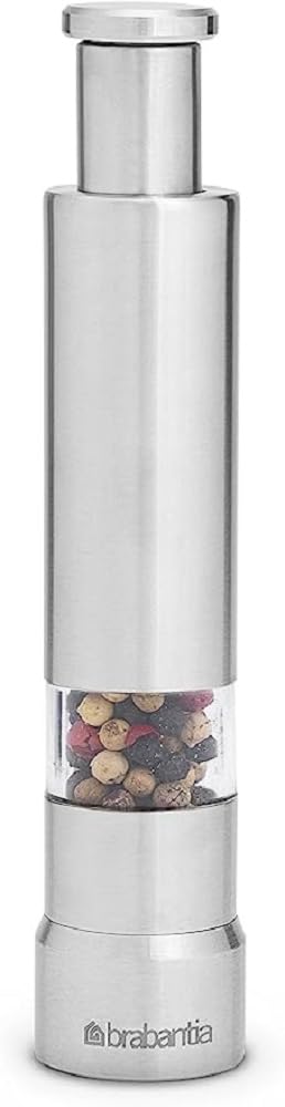 Brabantia Salt and Pepper Mill, Stainless Steel, 2 Units, Silver