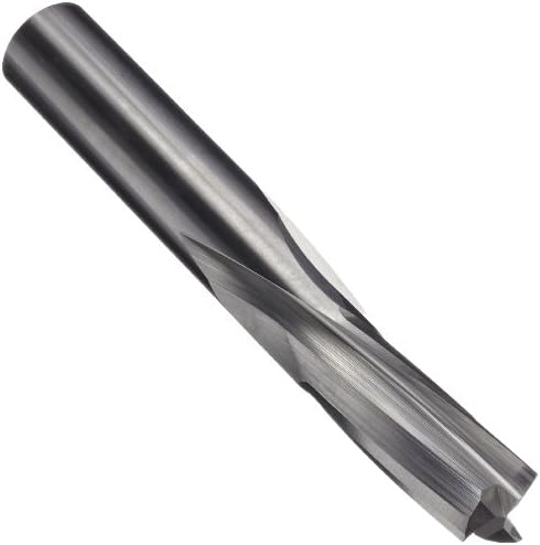 LMT Onsrud 60-252 Solid Carbide Downcut Low Helix Finisher Cutting Tool, Inch, Uncoated (Bright) Finish, 10 Degree Helix, 3 Flutes, 4.5000" Overall Length, 0.5000" Cutting Diameter, 0.5000" Shank Diameter