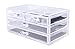 PMLAND Acrylic Jewelry Organizer, Arranges Makeup and Accessories, 4 Drawers Cosmetic Storage Display Box