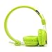 GranVela X2 Foldable On-Ear Wireless Headphones Support Bluetooth Micro SD Card Player, FM Radio with Built-in Microphone Calls for Kids Earphones, gift, Smartphones (Lemon Green)