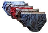Gildan - Men's Briefs - 5 Pack - Blue and Grey