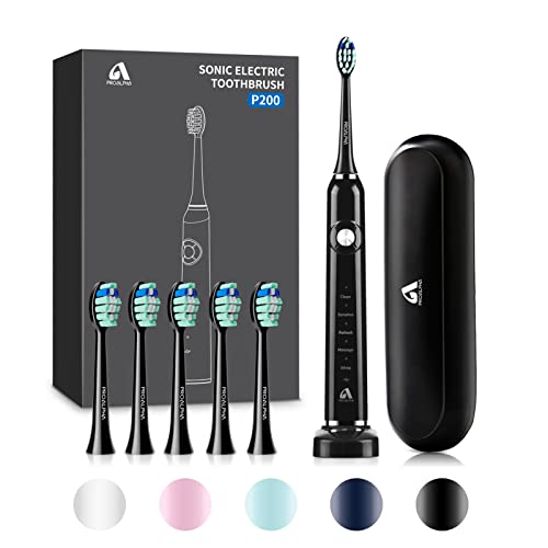 Proalpha Electric Toothbrush for Adults, Sonic Toothbrushes Set with 6 Brush Heads and a Travel