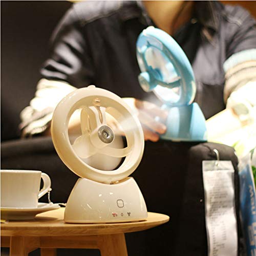 TTbuy Mini Portable Humidifier Handheld USB Mini Misting Cooling Spray Fan Handheld 3 Speeds Personal Desk Table Desktop Fan Outdoor For Office Room Outdoor Household Traveling (White) - Thumbnail 2