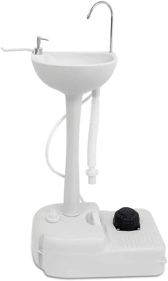 HOZ Lavabo portátil al aire libre, con ruedas, fácil de ...