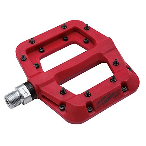 FOOKER MTB Bike Pedal Nylon Composite 9/16 Mountain Bike Pedals High-Strength Non-Slip Bicycle Pedals Surface for Road BMX MTB Fixie Bikes Needle Roller Bearing