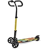 Swagtron Cali Drift Three-Wheel Electric Scooter Folding E-Scooter with 250W Motor, Thumb Throttle, Handbrakes, and 15.5MPH Max Speed