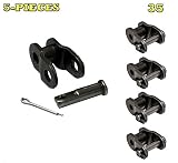 5-Pieces 35 Standard Roller Chain Offset Link, 1/2 Link, Half Link, Crank Link