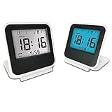 Travel Clock, eBoTrade Dirct Alarm Clock Battery Operated Portable Digital Desk Clock White