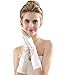 Miranda's Bridal Women's Wedding Formal Satin Gloves Costume Glove White
