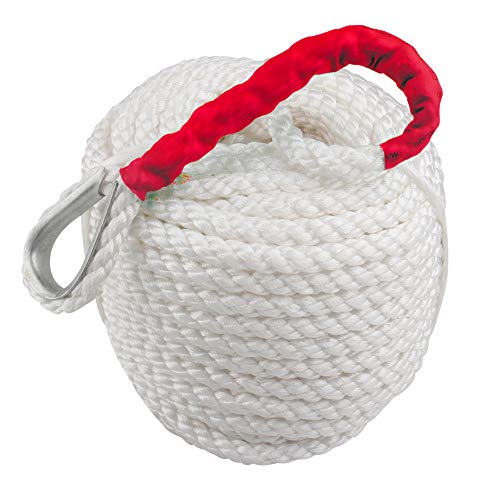 Bang4buck 3/4" x150' Anchor Rope, Strong Polypropylene Docking Dockline Boat/Sailboat/Mooring/Pull/Docking Lines with Thimble- 12592LB Breaking Strain