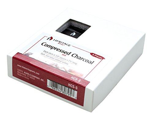 Heritage Arts, Soft Compressed Charcoal Sticks, 6-Piece Boxed