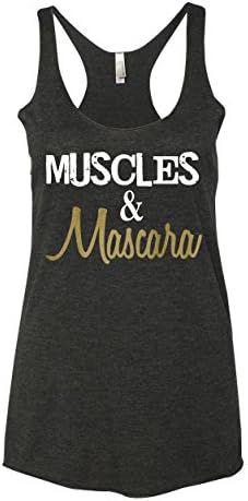 Moxie Fitness Apparel Muscles &amp; Mascara Tank X-Small Vintage Black