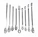 Honbay 9pcs Different Sizes Stainless Steel Lab Scoop Reagent Sampling Spoon Lab Spatulas