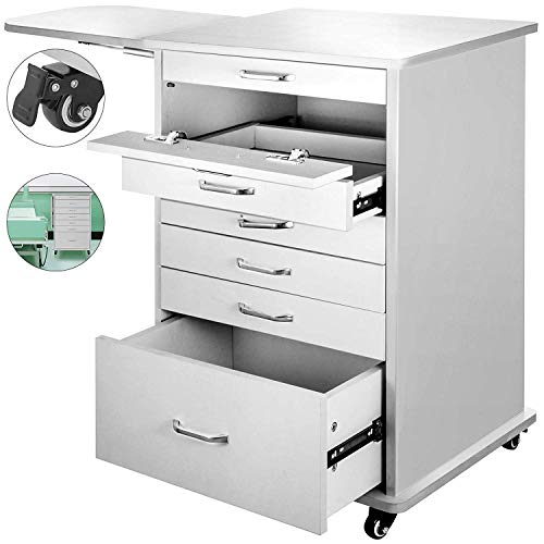 Buy Hopopular Mobile Cart 5 Drawers Dental Medical Utility