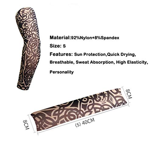 1PC Cooling Arm Sleeves for Men,UV Protective UPF Long Sun Sleeves, Tattoo Cover up Sleeves to Cover Arms